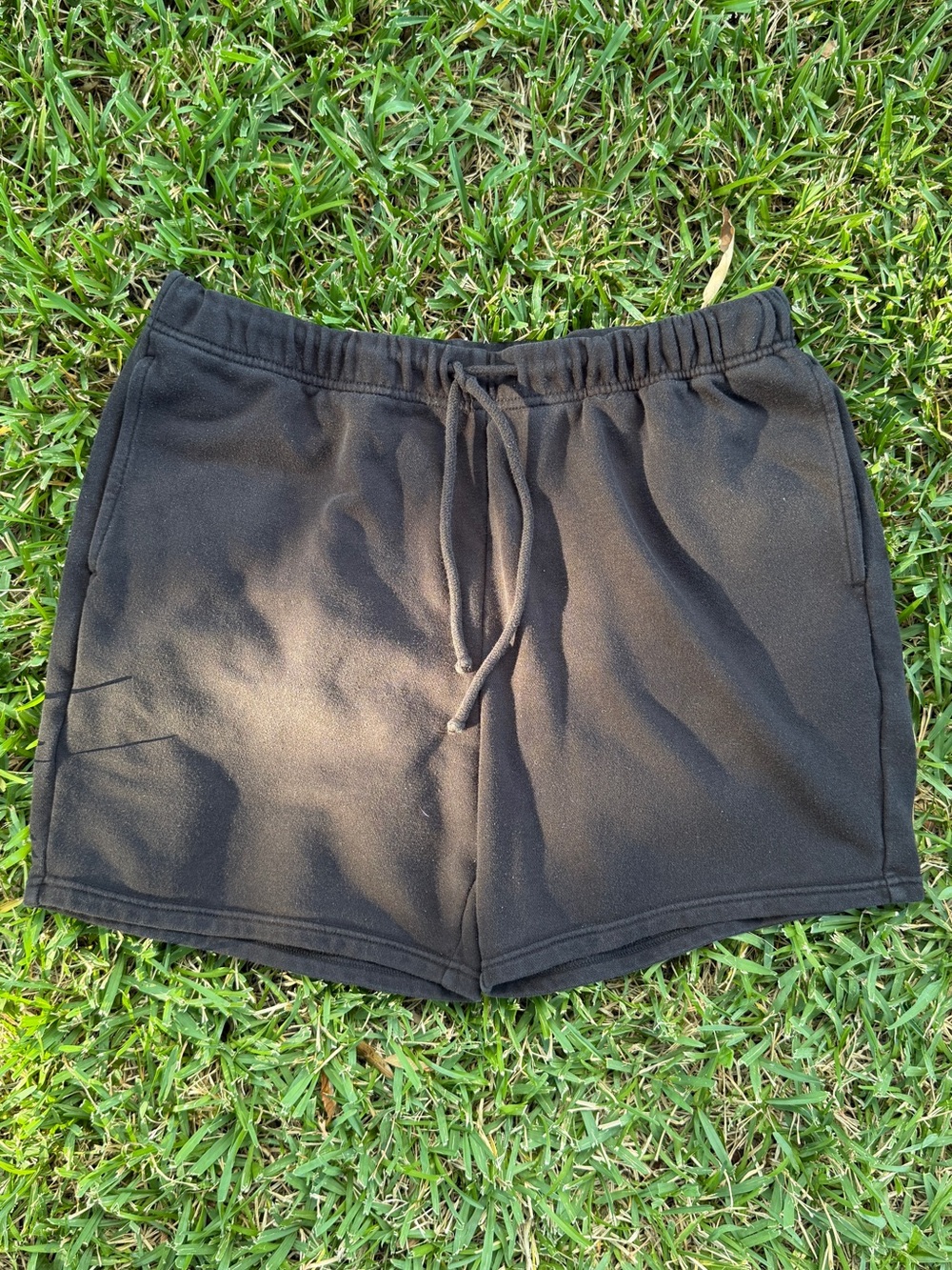 No Boundaries Black Athletic Drawstring Shorts for Men